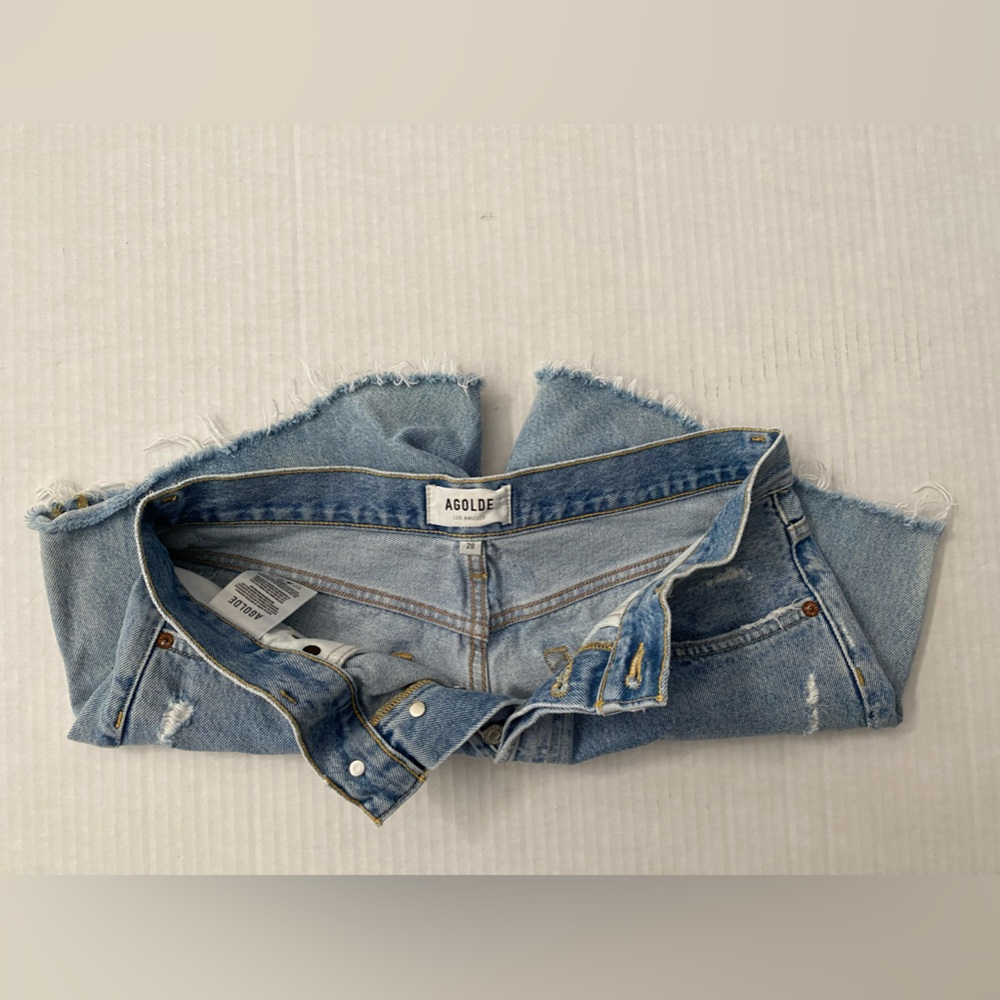 COPY - AGOLDE Parker Long Denim Shorts Size 28 - Picture 6 of 16